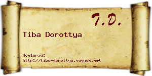 Tiba Dorottya névjegykártya